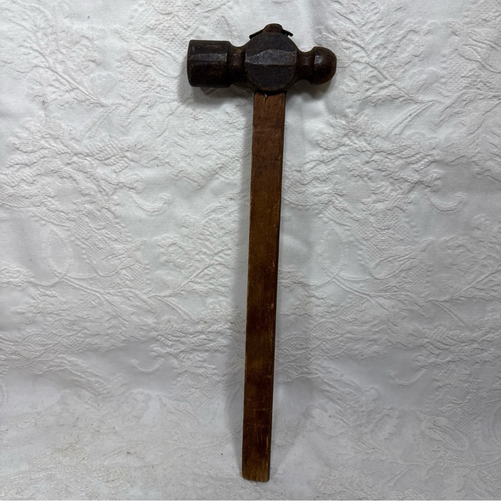 Vintage Primitive Looking Ball Peen Hammer Unmarked Handmade or Hand Re-Made